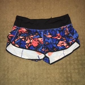 LULULEMON SPEED SHORTS